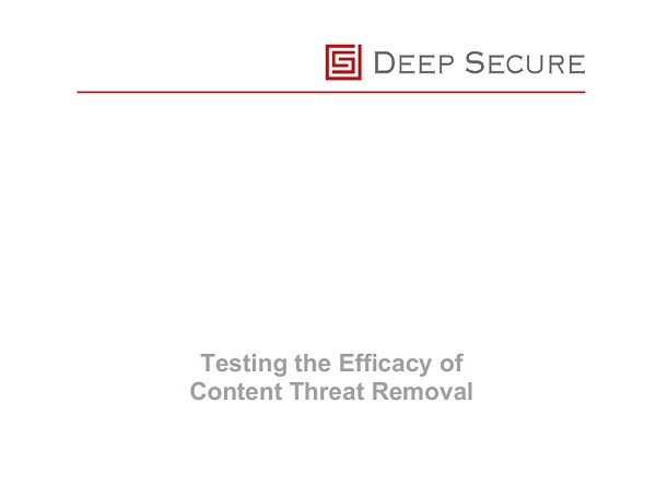 Testing the Efficacy of Content Threat Removal